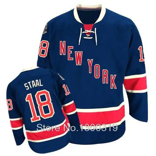 Cheap New York Rangers 18 Marc Staal Navy Blue Third Jersey Original