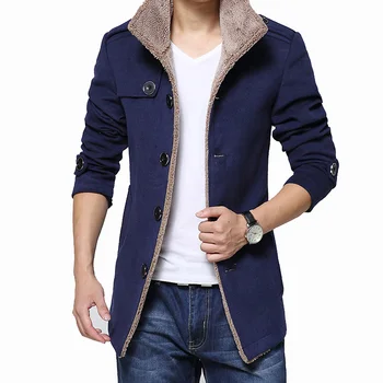 

New Arrival Winter Jacket Men Brand Design Fashion Middle Long Jackets And Coats Mens Warm Overcoat Casaco Masculino Plus Size