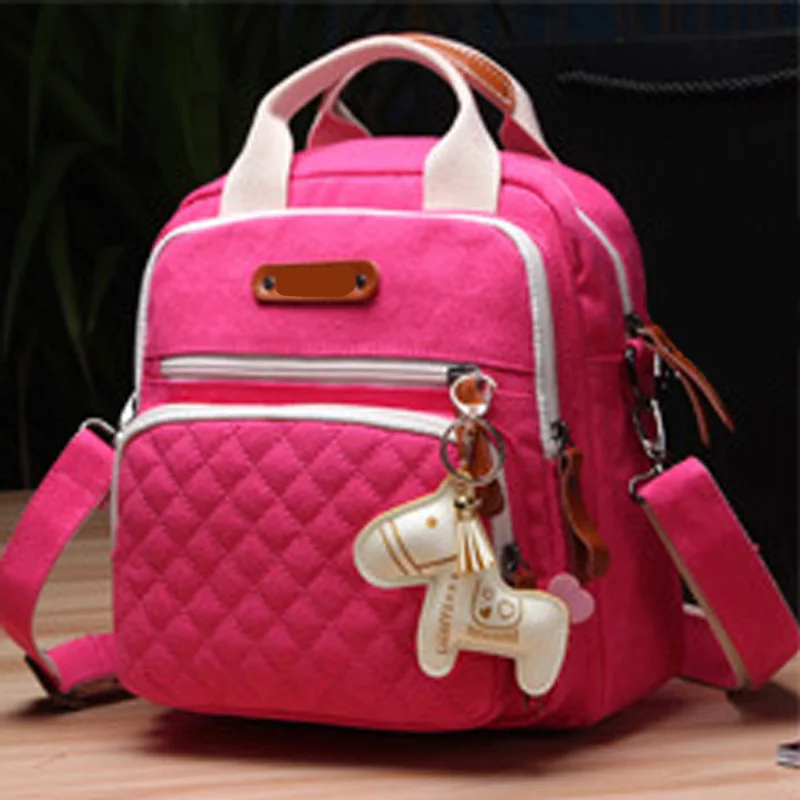 Baby Diaper Bag Canvas Mummy Large Capacity Backpack Nappy Handbag Portable Travel Maternity Women Shoulder Bag Mochila BB6016 (1)