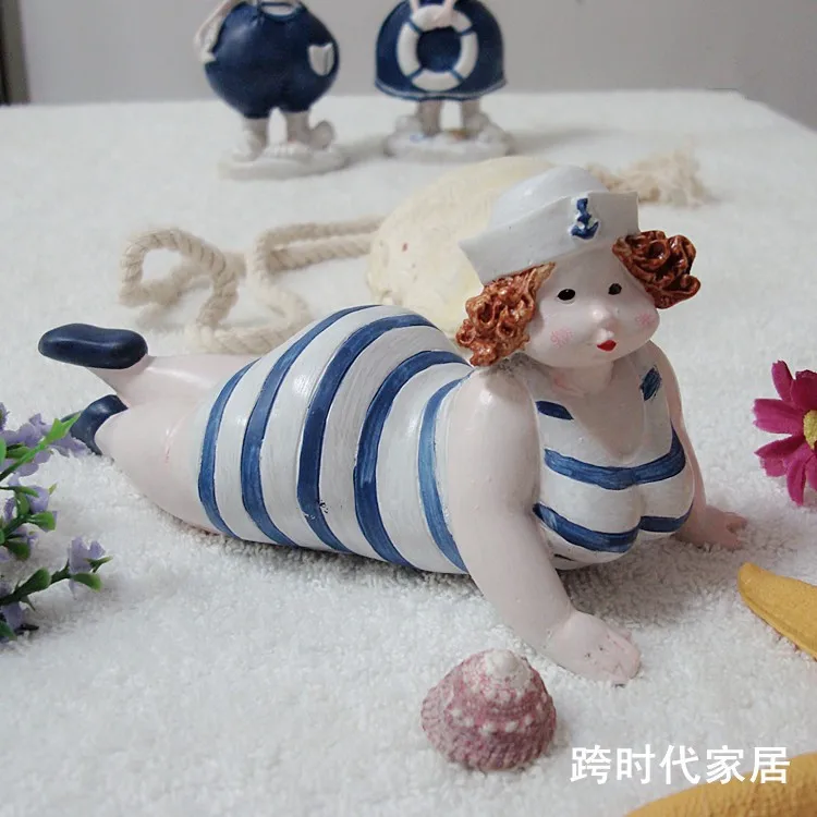 

figuras decorativas hogar nordico feng shui home decoration accessories modern figurine desk decor nautical Fat girl Couple gift