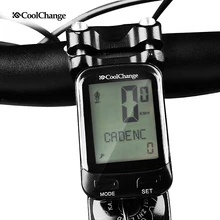 CoolChange Wireless Bike Computer 24 Waterproof Multifunction Bicycle Odometer Cycling Speedometer Stopwatch LCD Blue Backlight