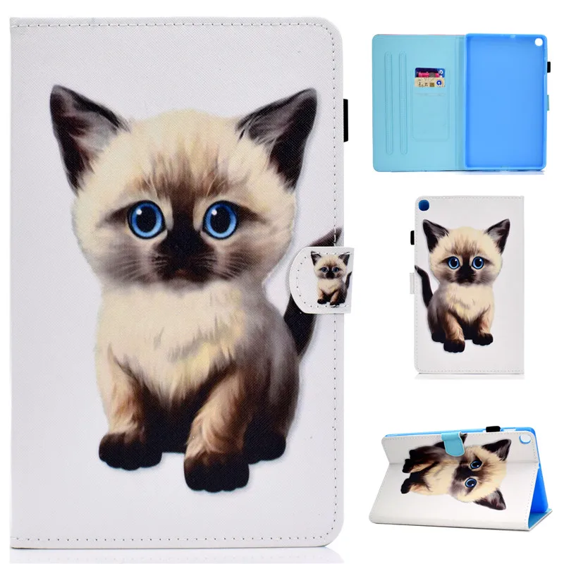 Kawaii Кот Бабочка шаблон для samsung Tab A 10,1 чехол для планшета Funda для Galaxy Tab A 10,1 SM-T510 SM-T515+ ручка