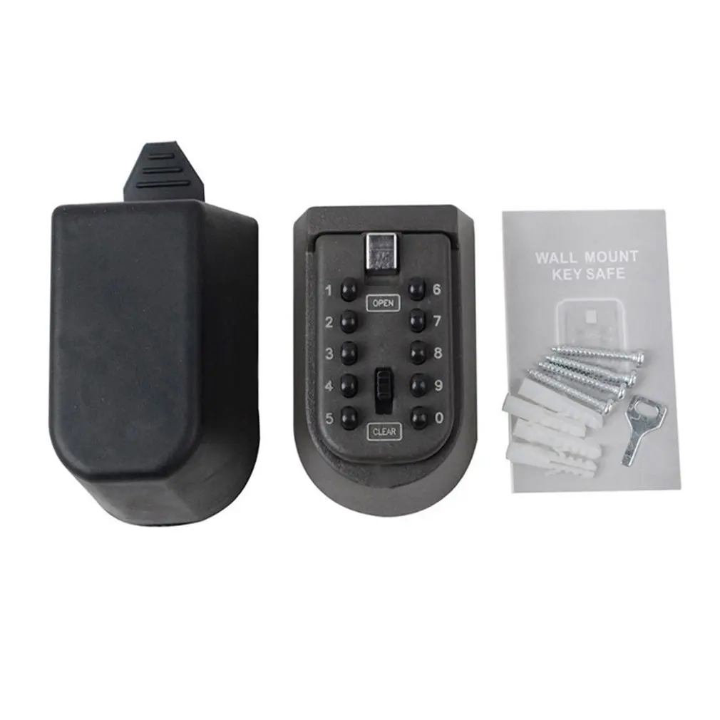

Iron wall hanging key code lock Holder thickening metal key box Outdoor Wall Mount Spare Key Safe Box