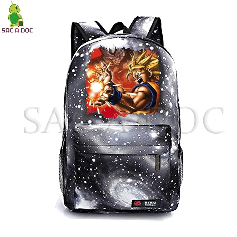 

Dragon Ball Z Galaxy Space Backpack Women Men Travel Rucksack Super Saiyan Goku Vegeta Cell Backpack Children School Bag