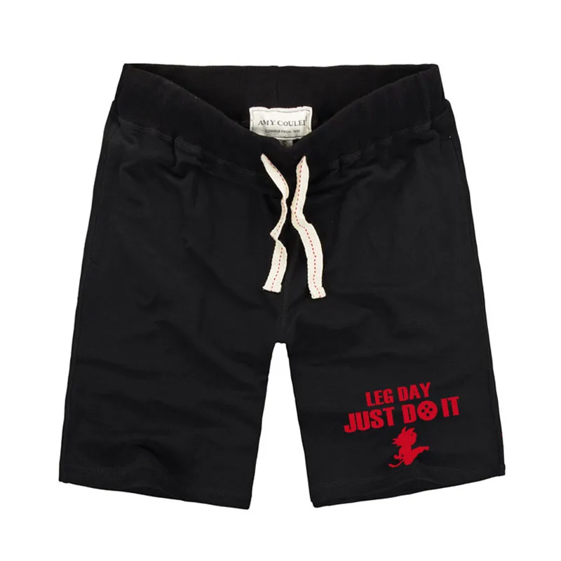 Мужские короткие Компрессионные шорты из чистого хлопка, повседневные мужские шорты с эластичной резинкой на талии, одежда с принтом Dragon Ball,, для мужчин - Цвет: item02 - black