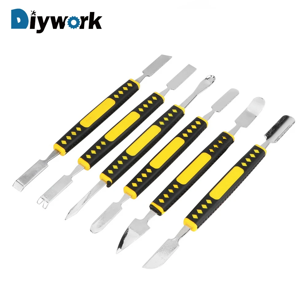DIYWORK металлический Spudger с двумя головками 6 штук/комплект для мобильного телефона