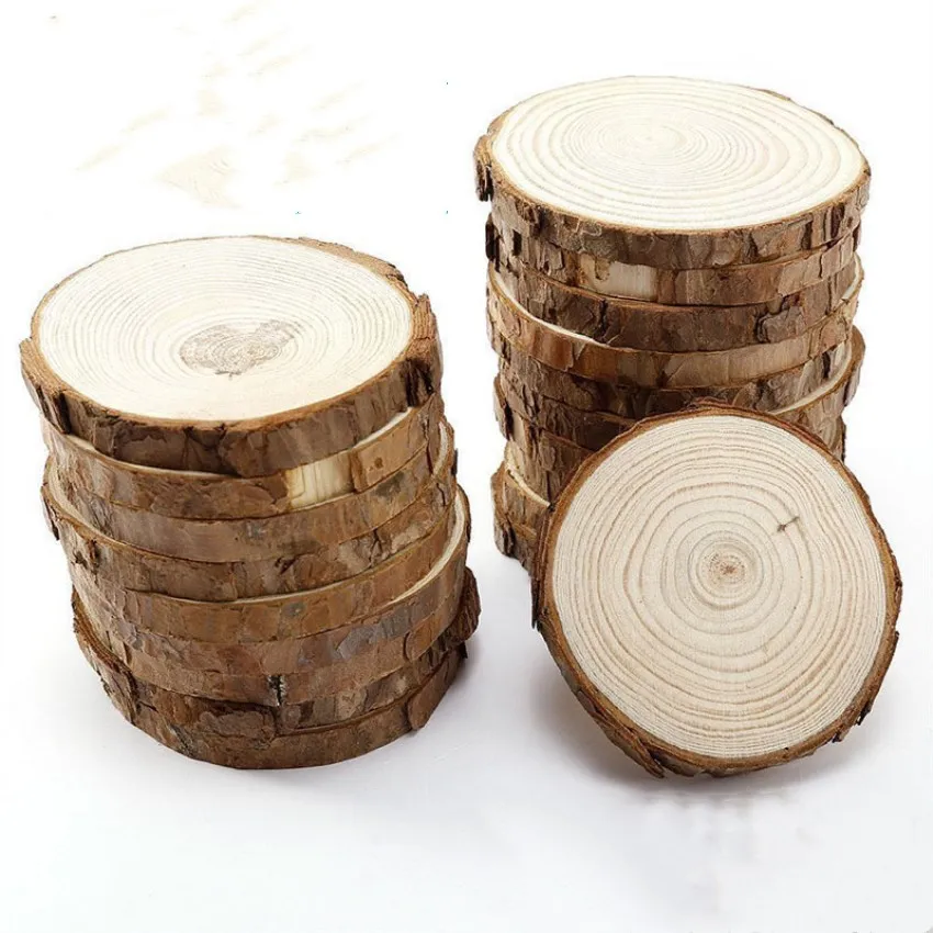 

20pcs Wood Crafts Natural Round Wood Slices DIY for Wedding Party Table numbers Wedding Painting Decoration Gift Tags