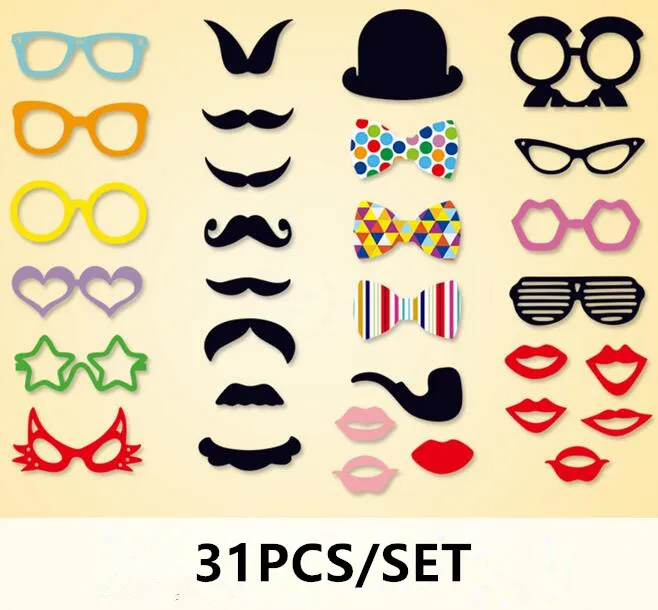 Promotion 200set/lot 31 Different Style Included Cute DIY Photo Props
