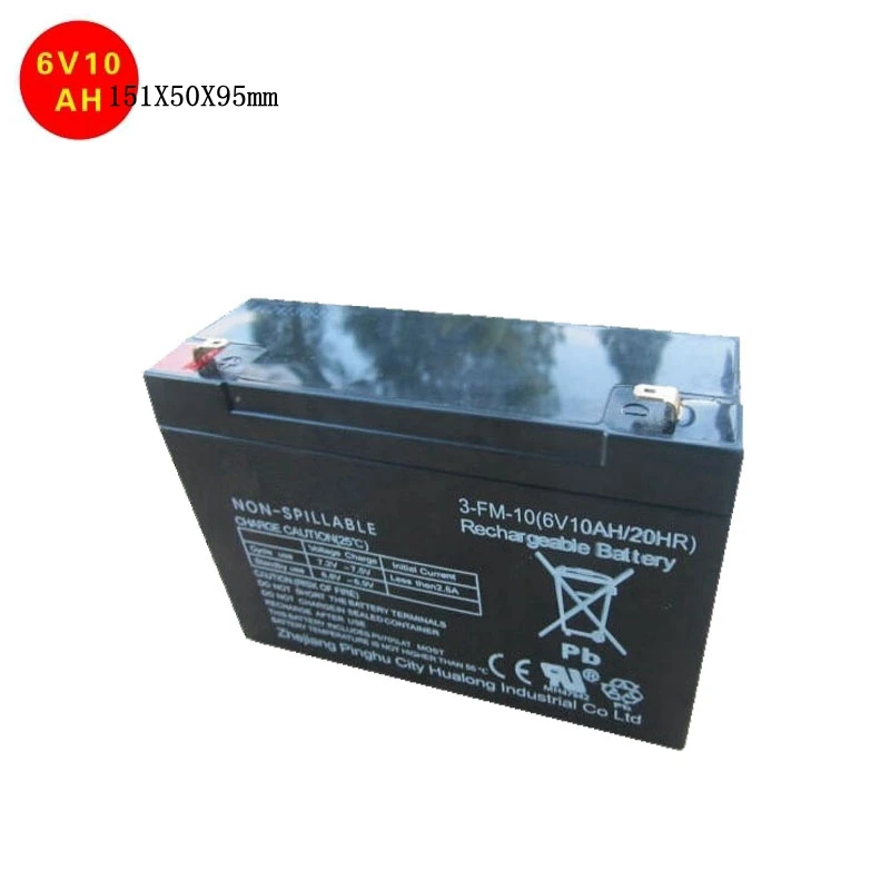 

6v rechargeable lead acid storage battery deep cycle ups battery electric vehicle car battery 6v 10ah 20hr 151X50X95mm