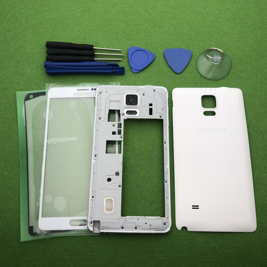 Для Samsung Galaxy Note 4 N910 N910F N910A N910C полный корпус ободок средняя рамка задняя крышка +
