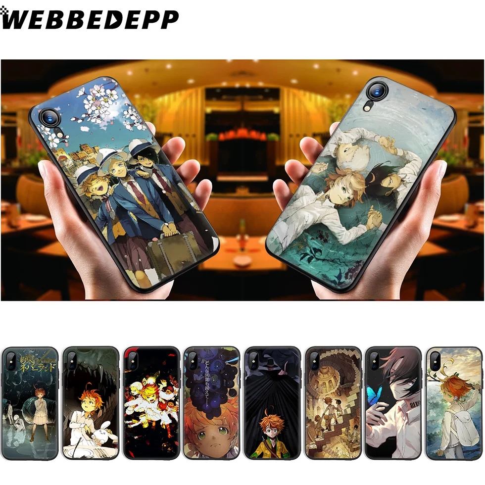 

WEBBEDEPP The Promised Neverland Soft Silicone Case for iPhone 11 Pro Xr Xs Max X or 10 8 7 6 6S Plus 5 5S SE Case 8 Plus