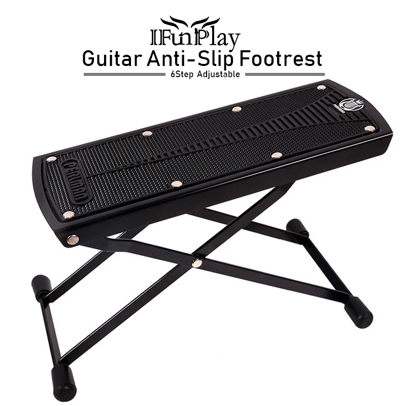 Foldable Anti Slip Guitar Foot Rest Dtand Steel Guitar Pedal 6
