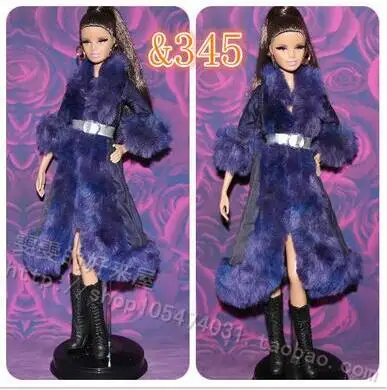 Зимнее пальто, популярная кукольная одежда, фиолетовая куртка, аксессуары для куклы, Кукольное пальто для куклы Барби