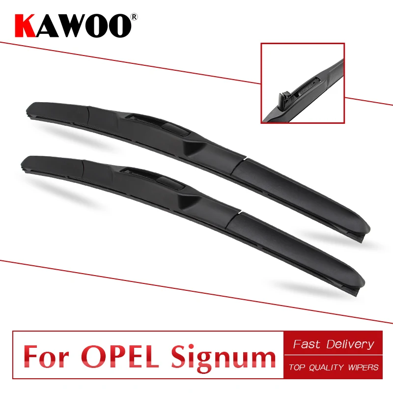 

KAWOO For OPEL Signum 24"19" 2003 2004 2005 2006 2007 2008 Car Natural RubberClean The Windshield Wipers Blades Fit U Hook Arm