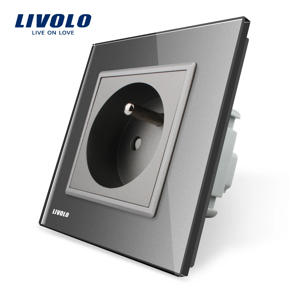 Livolo новый французский стандарт 3 шпильки Настенная 16А розетка 4 вида цветов