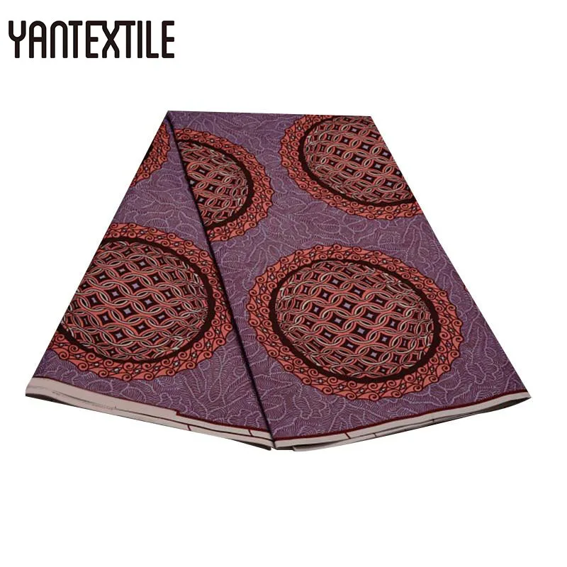 

YANTEXTILE 2019 New African Wax Fabric Tissu Africain Veritable Wax African Ankara Fabric 6 Yards/Piece Nigeria Batik Wax Fabric
