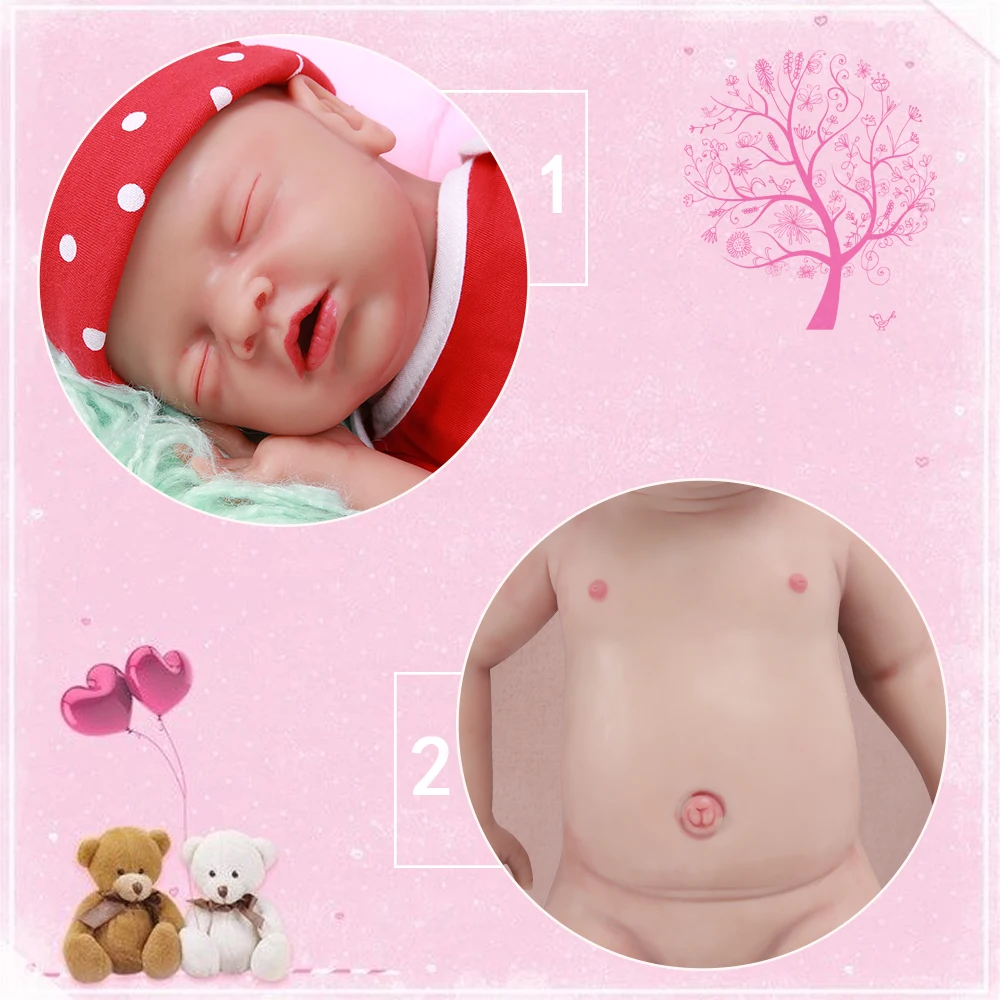 IVITA WG1514 46 см 2972 г Силиконовые Мягкие реалистичные bebe reborn baby doll похожие настоящие девушки закрытые глаза juguetes игрушки для детей