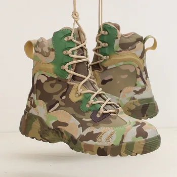 

Outdoor Hiking Fighting Magnum CP Camouflage Work Boots Spider Chivalrous High Help Climbing Shoes Tactic Desert Army Fans Shoe