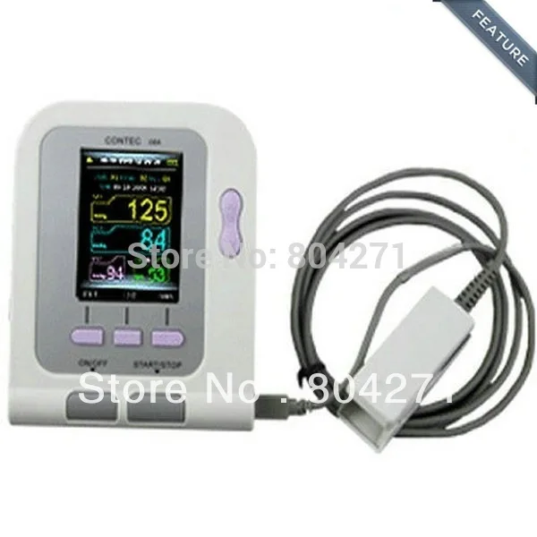 CE &FDA CONTEC08A Digital Blood Pressure Monitor+Adult Cuff+Adult SpO2 Probe