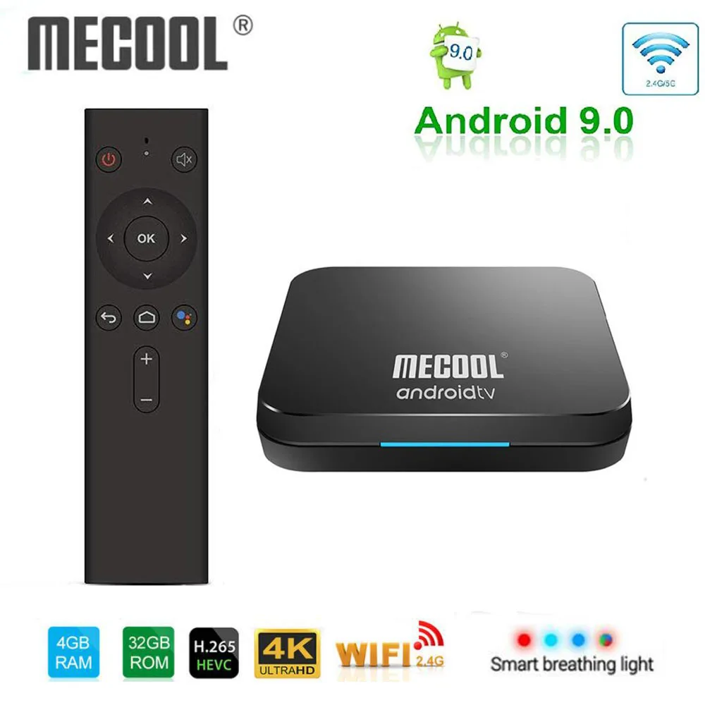 

MECOOL KM9 TV Box Android 9.0 Pie 4GB 32GB With Voice Search Remote Control Dual Band WiFi BT 4K UHD HDR Smart Set Top Box