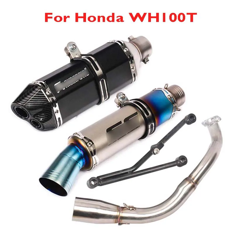 

For Honda WH100T Motorcycle Exhaust Pipe Muffler Tip Silencer Front Header Link Tube Pipe Slip on Wh100T for Honda WH100T