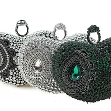 Темно-зеленый жесткий футляр Подарочный клатч вечерние сумки клатч кошельки сумки через плечо сумки цепочка для Бала Вечеринка Выпускной сумка на плечо