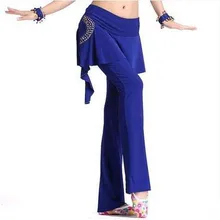 Новые костюмы для танца живота старший хрустальный хлопок Lotus листьев танец живота брюки для женщин брюки живота танец спикер