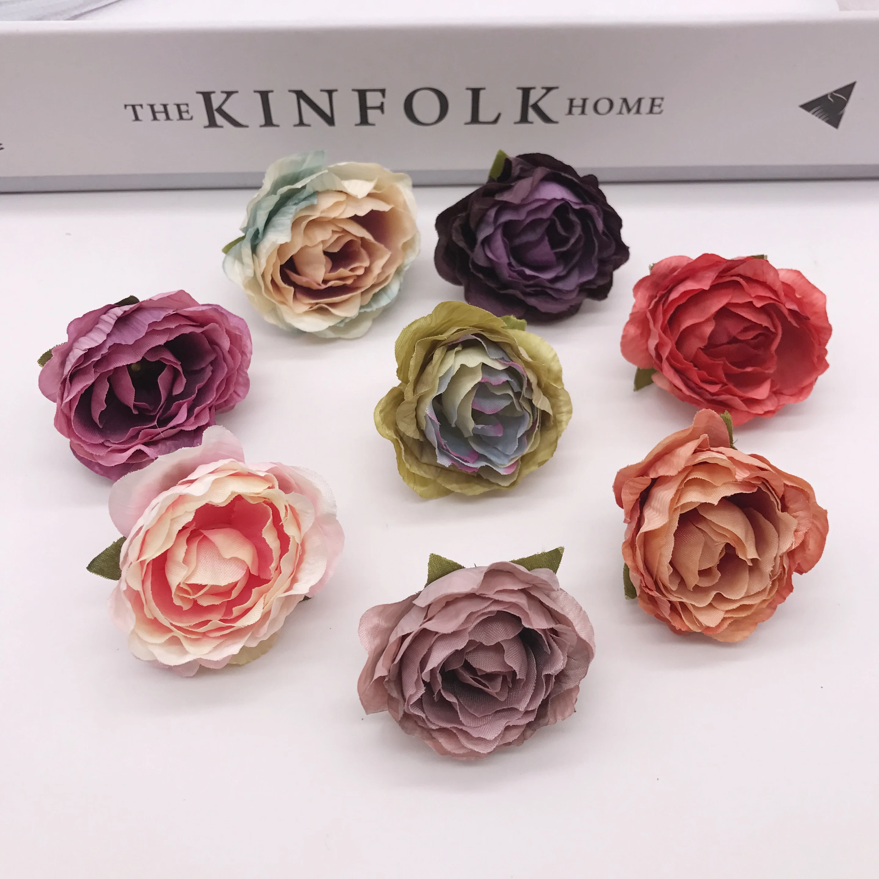 10pieces 4.5cm Artificial Peony flower heads Fall Vivid silk Fake Flowers For Home Wedding Decoration DIY Decorative | Дом и сад
