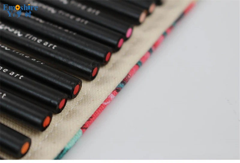 Emoshire Pencils handmade canvas cloth curtains hole pencils pencils (8)