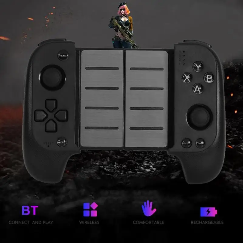 7007F Telescopic Wireless Bluetooth Gamepad Controller Joystick for PUBG