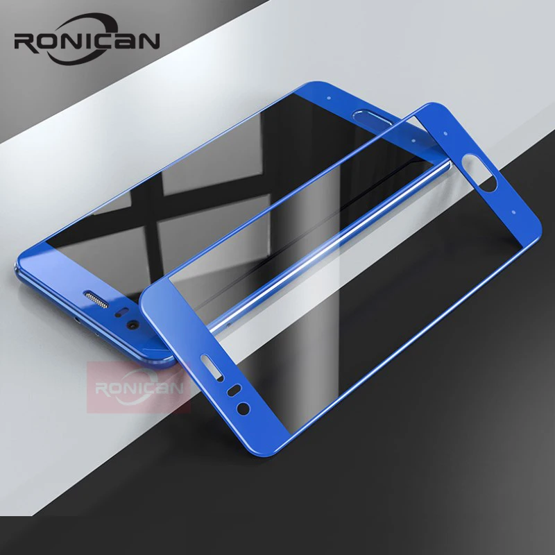 Honor 9 glass tempered Huawei honor 9 screen protector full cover blue protective film RONICAN Huawei honor9 tempered glass 5.2"