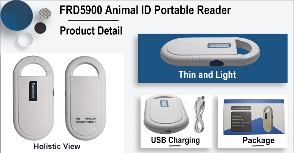 RFID 134,2 кГц FDX-B ID64 ISO портативный мини-считыватель для животных, имплантатов, микрочипов, ручной считыватель, сканер для собак, домашних животных+ x1, стеклянная бирка, бесплатный образец