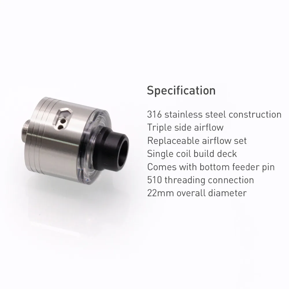 Volcanee Coppervape Skyfall Styled RDA 22 мм Диаметр с BF Pin Rebuildable Dripping атомайзер для электронной