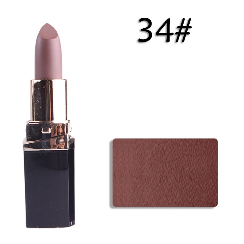 

34Matte Square Tube Woman Make Up Vitamin E matte MISS ROSE Tasteless Lipstick