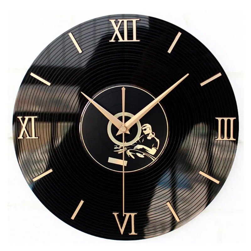 Новый 3D виниловая запись настенные часы Ретро часы бесшумные акриловые подвесные настенные часы дети дома Спальня Гостиная Украшение