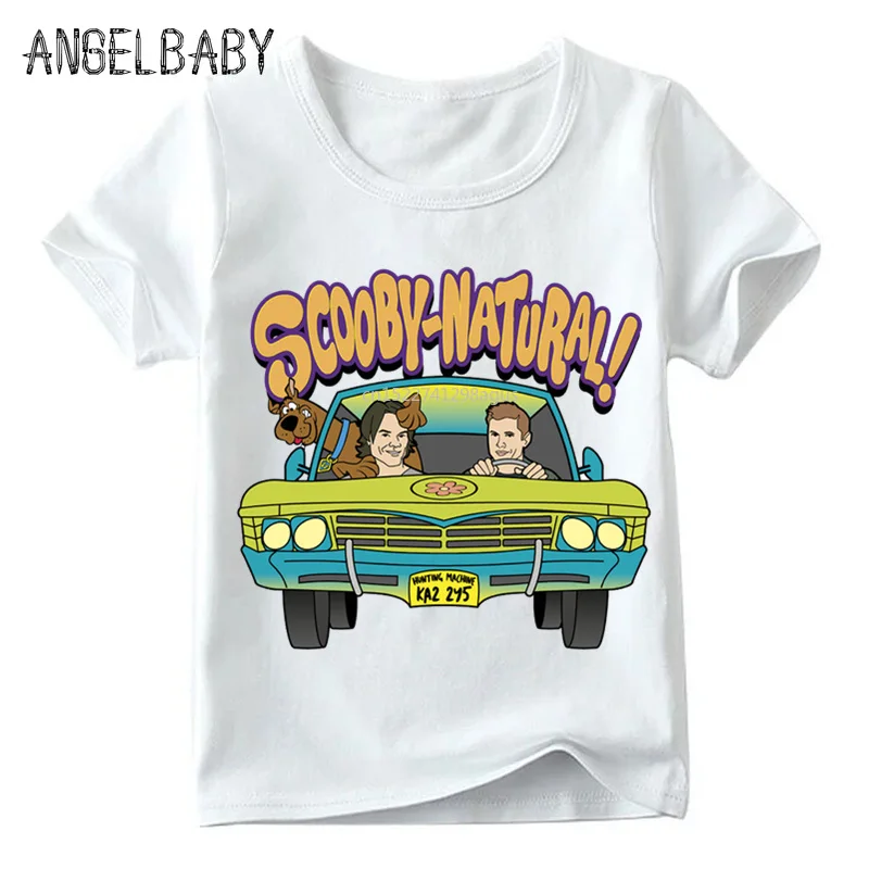 Детская футболка Scooby Doo Mystery Machine для мальчиков и девочек Забавная детская одежда
