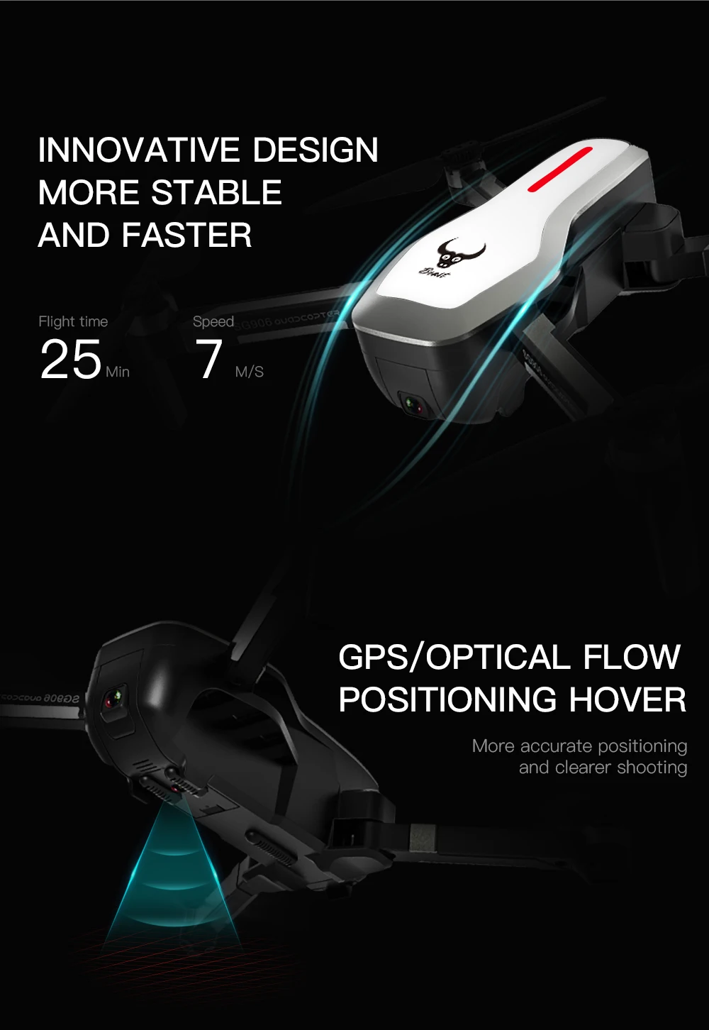 SG906 Mini drone GPS 5G WIFI FPV RC Drone 4K Brushless Selfie Drones with Camera HD Quadcopter Foldable Dron VS F11 CG033 H117S