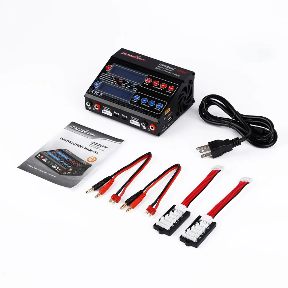 

1pcs Dual 2 Port 100Watt 10/6Amp AC DC Balancing Battery Charger LiPo UP100AC