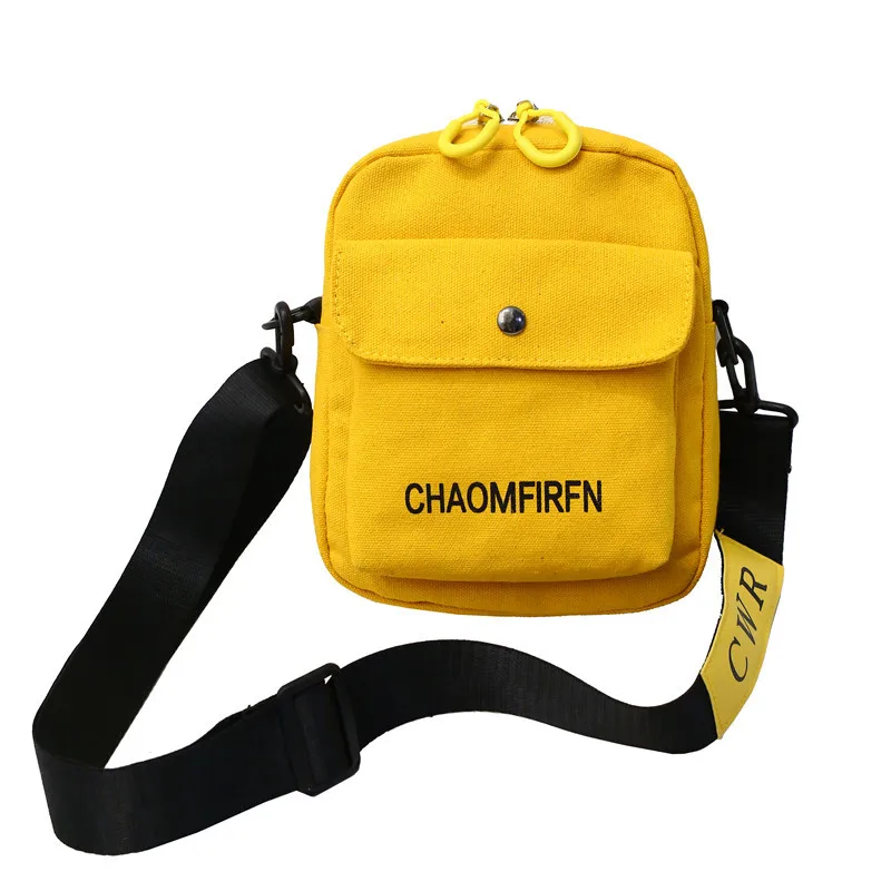 

Korean Style Messenger Bag Portable Phone Pouch Simple Canvas Cross-body Bag Small Casual Single Shoulder Bag for Girls and Boys