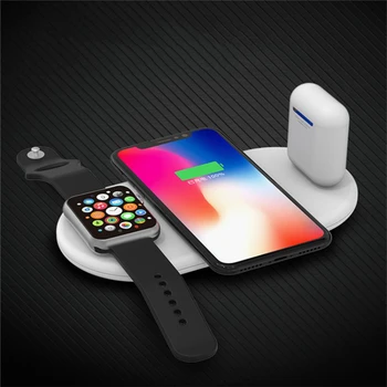 

3 in 1 7.5W QI Fast Wireless Charger for iphone for AirPods & Apple Watch Replacement Qi Wireless Fast Charger Portable charger