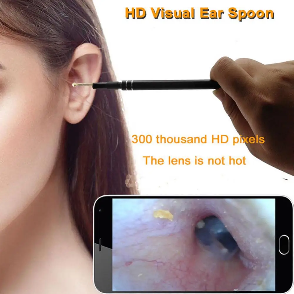 

USB Ear Cleaning Endoscope HD Visual Ear Spoon Earpick Functional Diagnostic Tool Ear Cleaner Android PC Camera Ear Care