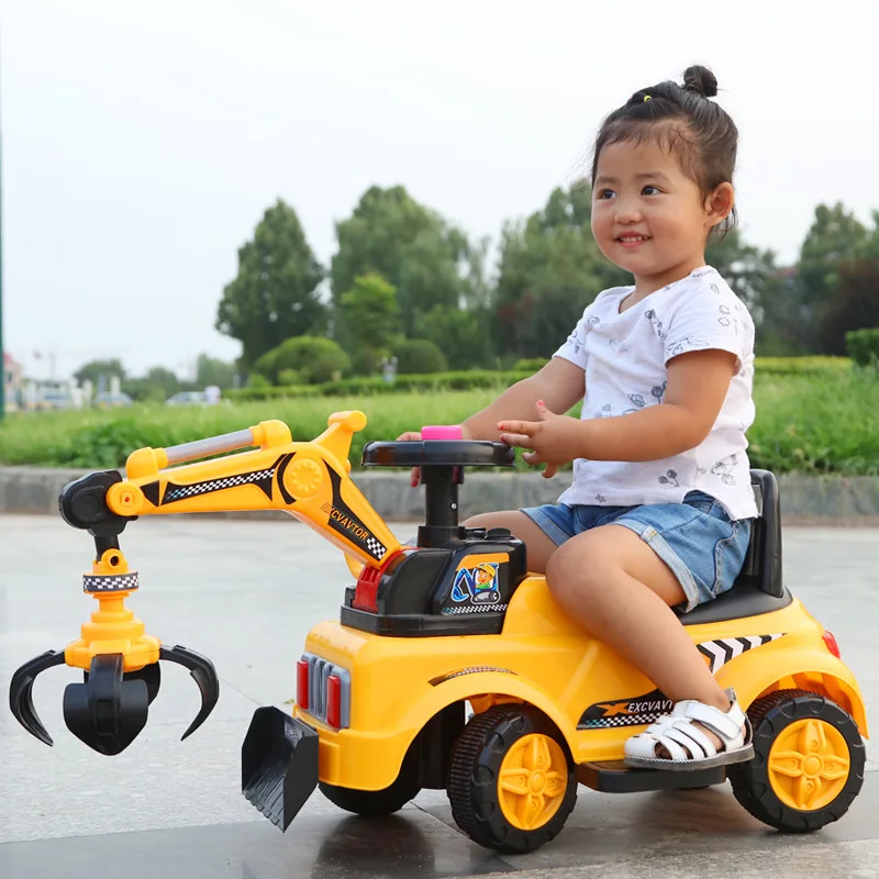 

2 In 1 Electric Kids Car Ride on Toys Excavator Music Light Four Wheels Construction Machine Ride on Toys Car for Kids Children