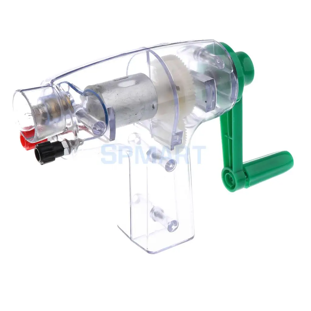 Hand cranked Mechanical Power Electric Generator Model Lab Experinment