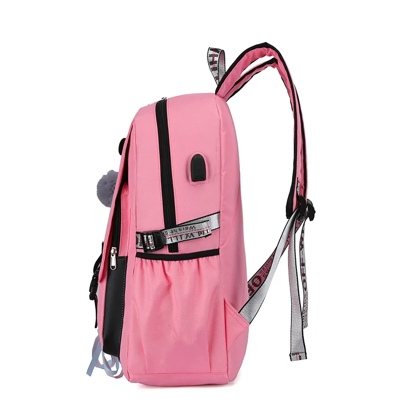 Для женщин Usb Анти-кражи рюкзак сумки для колледжа и школы ленты рюкзаки для ноутбука для путешествий для подростковые рюкзак для девочки большая сумка-мешок