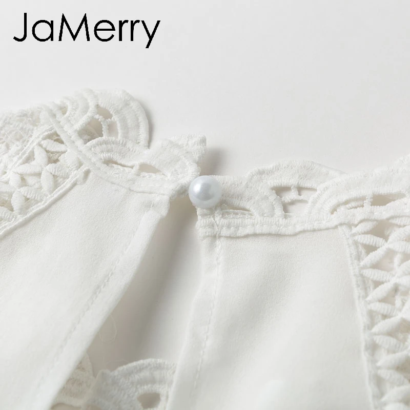 Женский винтажный топ с вышивкой JaMerry элегантный шифоновый на бретельках без