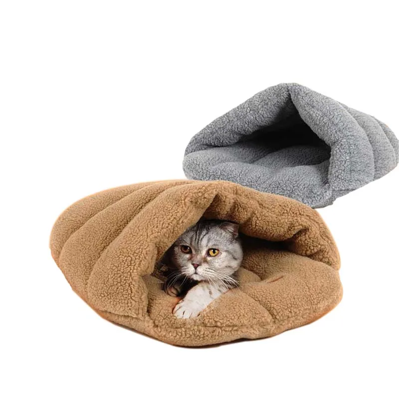 Dicuci Lucu Purple Dog Cat Pet Bed Rumah Sofa Hangat tahan angin Sepatu Rumah Tempat Tidur Untuk Anjing Kucing Kecil Musim Dingin Kucing produk