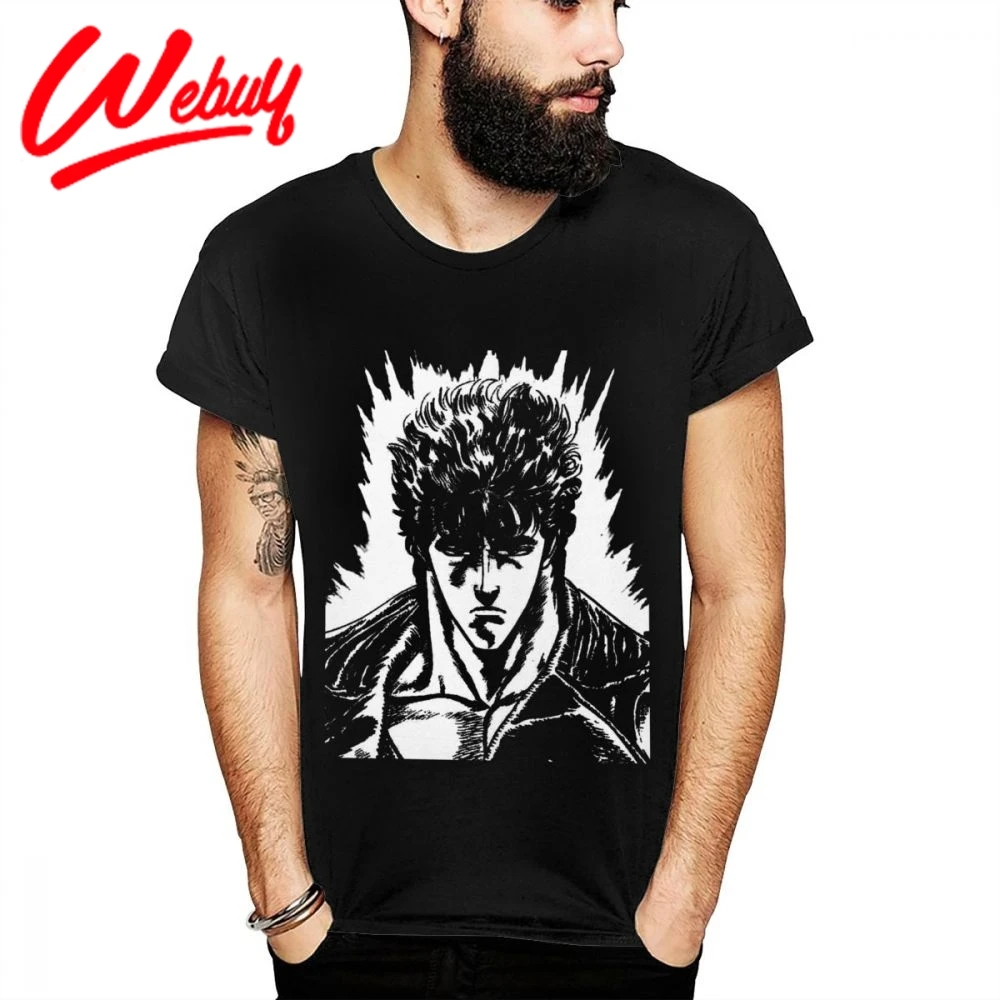 Мужская футболка из чистого хлопка с принтом Fist North Star Kenshiro atatatata hokito No Ken