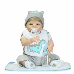 22 "настоящий мальчик reborn Младенцы полное Силиконовое боди Кукла reborn для детей девочек игрушки подарок bonucas возрождённая