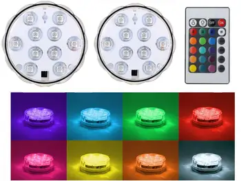 

10Pcs *Event holiday decoration submersible led light waterproof IP68 for party favors /wedding centerpieces led pond lights