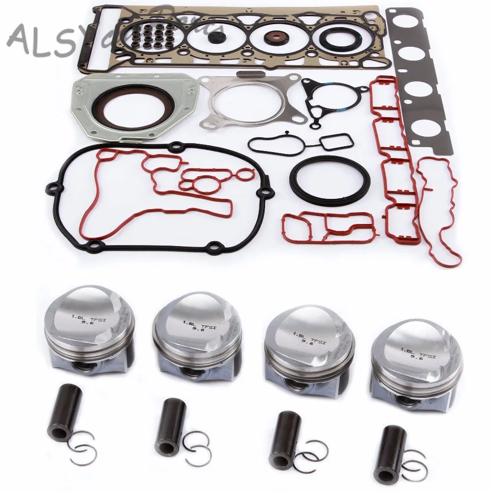 

YMM Engine Piston Cylinder Head Gasket Valve Seal Stem Repair Kit For VW Golf Passat Skoda Audi A4 1.8T 06H107065BK Pin 23mm